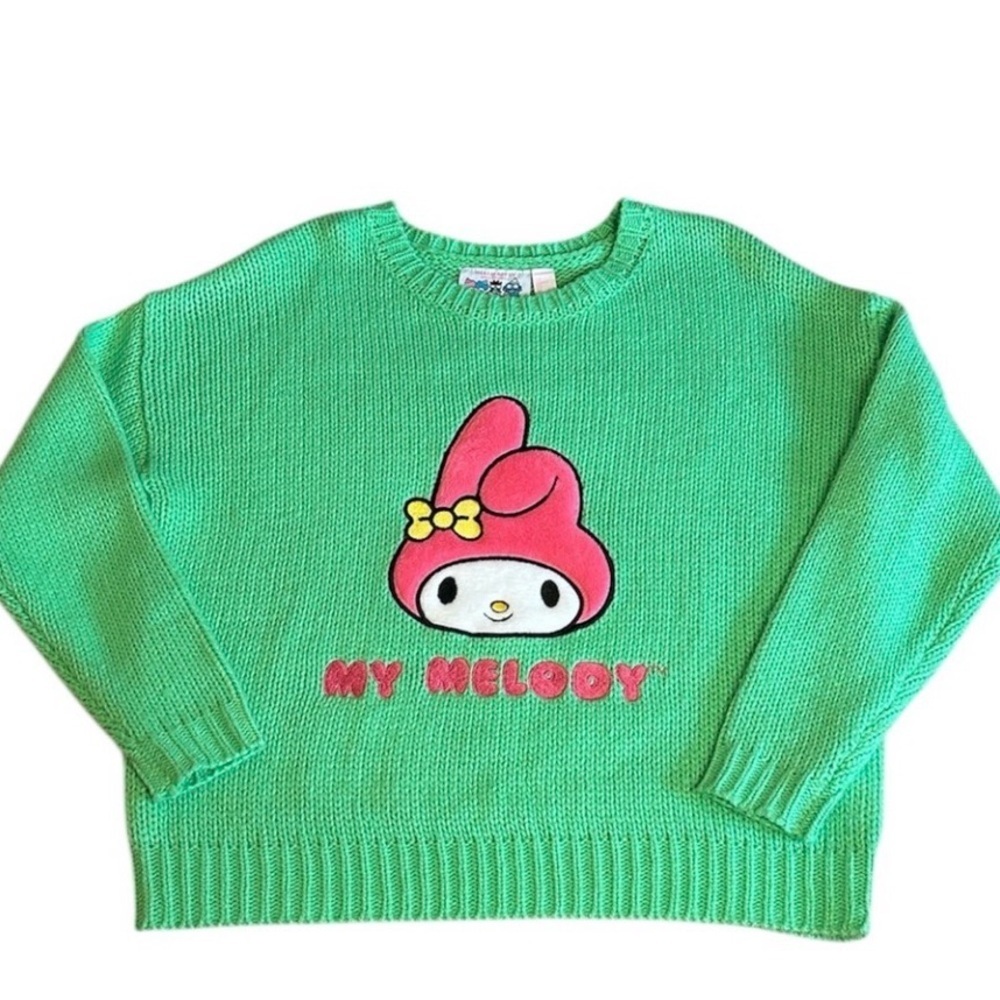 Hello Kitty & Friends “My Melody” x Forever 21 Knit Green Sweater size Small - Picture 8 of 14
